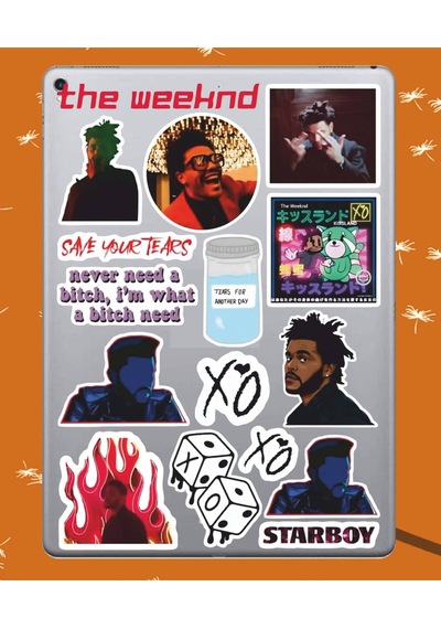 The Weeknd Sticker Seti Laptop Ajanda Pc Tablet Telefon Defter Etiket Bullet Journal Diğer