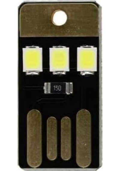 Usb Led Lamba Modülü Mini Çok İnce Led Işık Kamp Gece Lambası Açık Gri