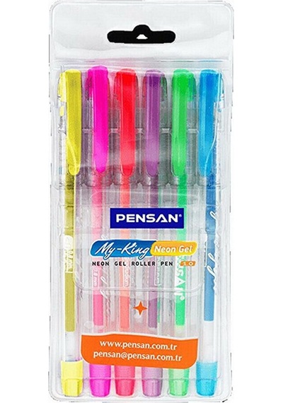 Pensan 6 Renk Neon Jel Kalem