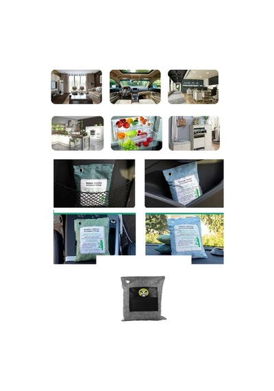 Hava Temizleme Torbası 100g Araba- Dolap- Banyo- Evcil Hayvan Koku Giderici- Bambu Kömür Koku Emici Diğer