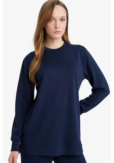Defacto Regular Fit Bisiklet Yaka Uzun Kollu Tunik F5117ax26spnv31 Lacivert-nv31