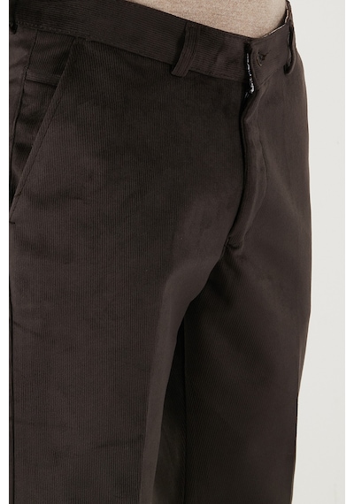 Buratti Normal Bel Regular Fit Düz Paça Erkek Kadife Pantolon 645Merlin Kahve