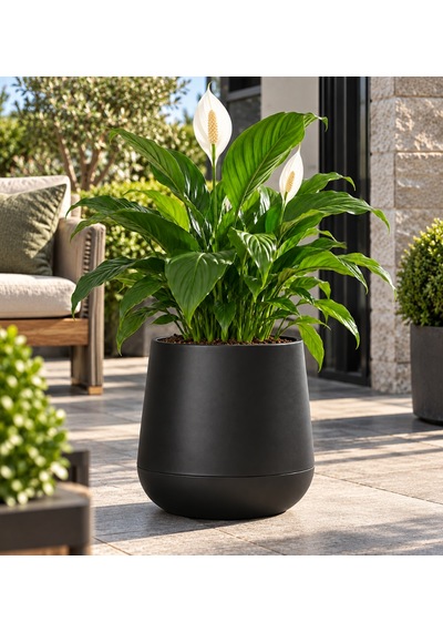 So-atl04 Atlas Dekoratif Plastik Modern Saksı 7 Lt Siyah 3 Adet