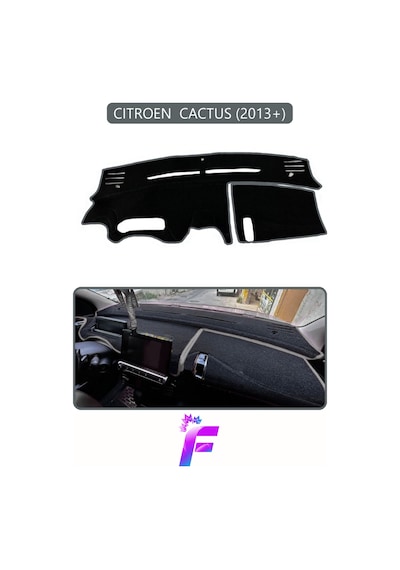 Cıtroen Cactus 2013+ Uyumlu Torpido Örtüsü Hızlı Montaj Kaymaz Tasarım Tam Uyum D80 Torpido Halısı