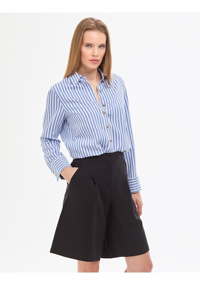 Pierre Cardin Kadın Lacivert Gömlek Desenli 50321224-vr033
