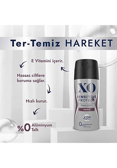 Xo Deodorant Sprey & Sensitive & Perfect Erkek 150ml