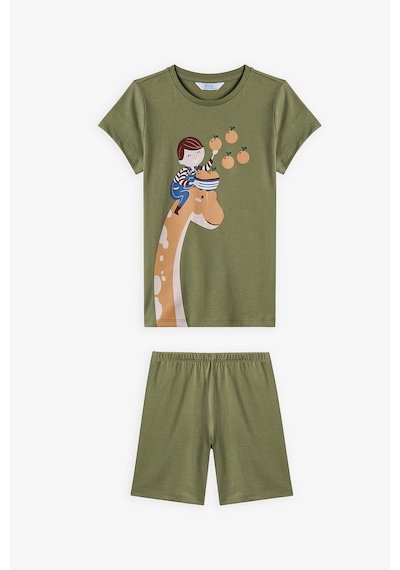 Penti Haki Erkek Çocuk Dino in The Field Pamuklu 2'li Pijama Takımı