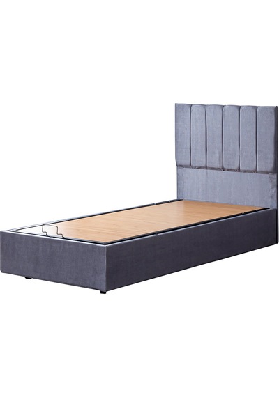 Cesur İkili Set, Cesur Tek Kişilik Baza Başlık Seti Açık Gri 120 x 200
