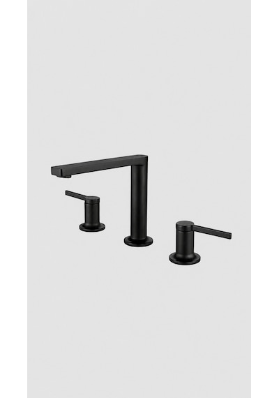Newarc Bold 3 Delikli Lavabo Bataryası - Siyah