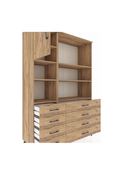 Hyperion Dolap 7 Raflı 8 Çekmeceli Tek Kapaklı 132x44x195 Çam-çam/çam Atlas Çam/atlas Çam Hyperion Dolap 7 Raflı 8 Çekmeceli Tek Kapaklı 132x44x195 Çam-çam/çam Atlas Çam/atlas Çam