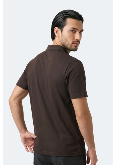 Slazenger Khan Erkek Polo Yaka Kahve Tişört