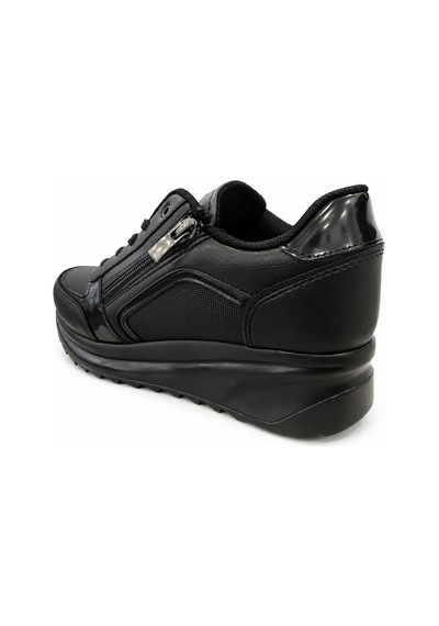 Wickers Dolgu Tabanlı Fermuarlı Sneaker Siyah