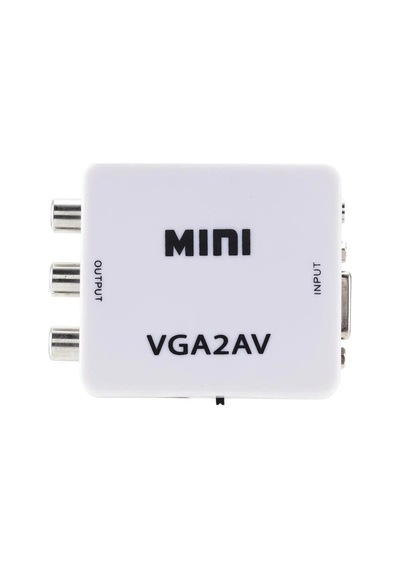 Vga To Av 3rca Video 1080p Çevirici Dönüştürücü Adaptör 3.5mm Destekli