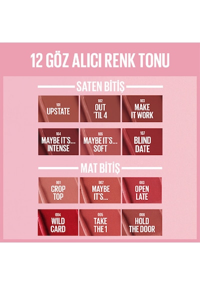 Maybelline New York Serum Etkili Hyalüronik Asit Ve Besleyici Yağ İçeren Satin Ruj 103 Make It Work Allow Custom