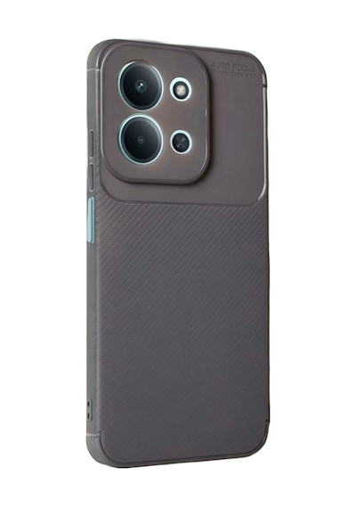 Xiaomi Redmi 15c 5g Uyumlu Kılıf Karbon Tasarım Kamera Korumalı Silikon Telefon Kılıfı Kapak Gri
