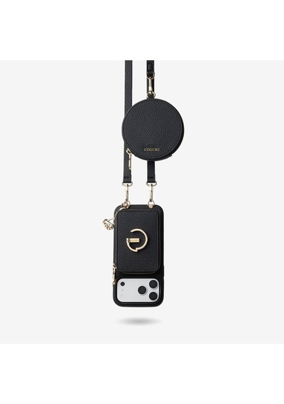 Kombinlenebilir - Apple Uyumlu iPhone 17 Pro Max Uyumlu Magsafe Özellikli Pu Deri Tasarım Kılıf - By Bera Lina Siyah
