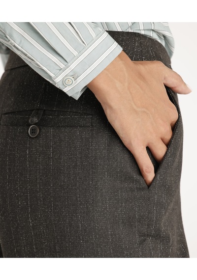 Yargıcı Bel Detaylı Pantolon Siyah