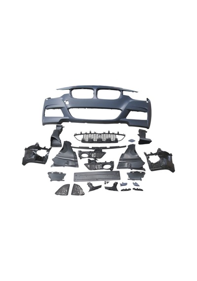 Bmw 3 Serı F30 12/18 Ön Tampon Komple Izgaralı/plaka Plastikli F.yık.lı Mtech/lcı