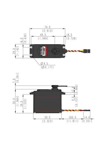 Hs-765hb 140º Rotation Hd Resin Gear Analog Servo