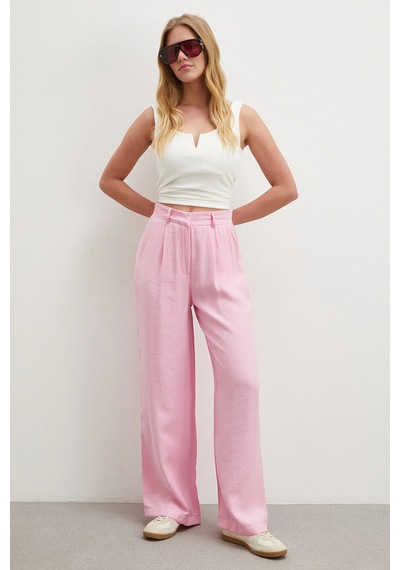 Never More Modal Palazzo Pantolon Pembe