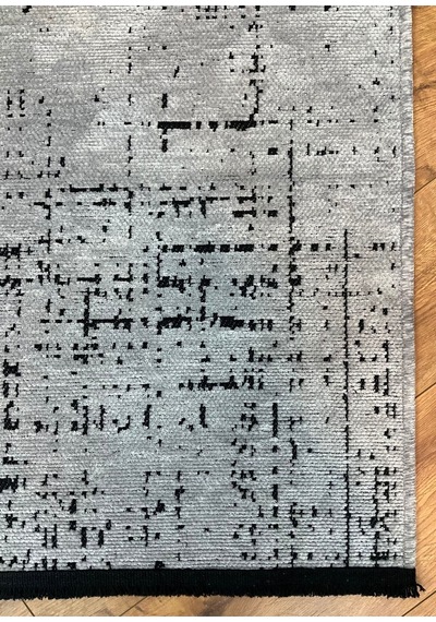Saraz Halı Şönil Dokuma Kayma Yapmaz Makinede Yıkanabilir Leke Tutmaz Kesme Bohem Kilim Gri 2 Gri