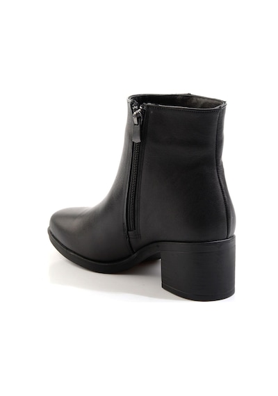 Bambi Siyah Hakiki Deri Kadın Bot & Bootie K02586082503 Siyah