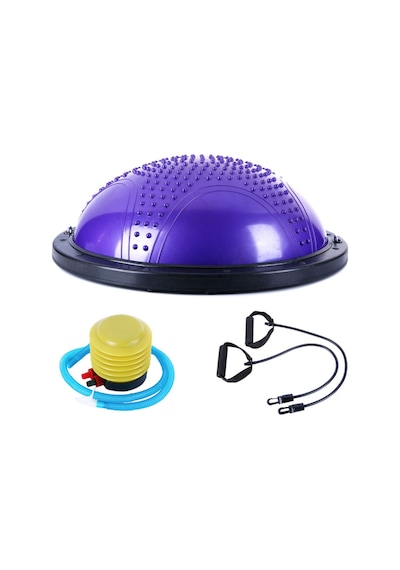 Miyang Dikenli Masaj 
Nokta Bosu Ball, Denge Yarım Pilates & Yoga Topu Mor