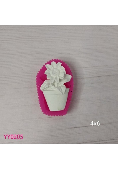 Yy0205 Saksıda Çiçek Silikon Kalıp