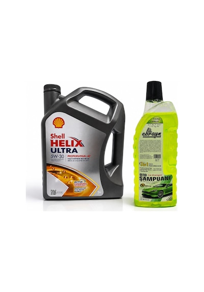 Shell Helix Ultra Pro Af 5W-30 Motor Yağı 5 L + Oto Şampuan 1000 ML