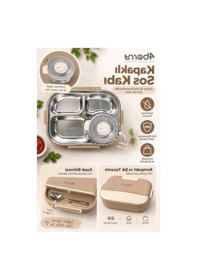 4 Bölmeli Yemek Termosu, 1500 Ml Kapasite İle Pratik Kullanım