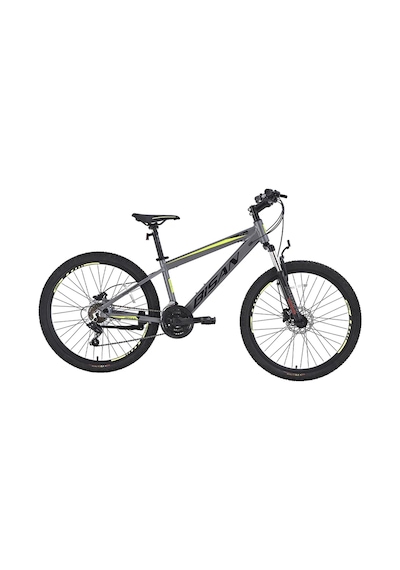 Bisan Cooper Hd 26 Jant 21 Vites Metalik Gri Siyah Sarı Dağ Bisikleti 35 Kadro Çok Renkli