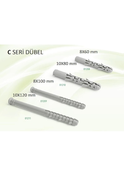 Plastik Dübel- Plastic Anchor 10X70 MM D Seri 50 'li