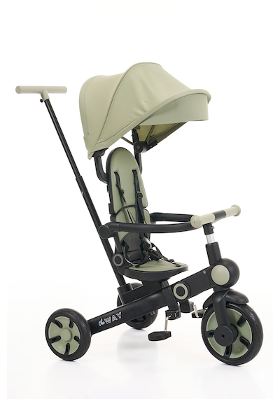 Flow 9in1 Smart Trike Çift Yönlü, Yatabilir, Katlanabilir, Denge Bisikleti Özellikli Bebek Ve Çocuk Bisikleti Haki