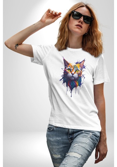 Şimşek Yağmur Kedi Unisex Unisex Beyaz Organik Baskılı T-shirt Penye Yüksek Kalite Beyaz Şimşek Yağmur Kedi Unisex Unisex Beyaz Organik Baskılı T-shirt Penye Yüksek Kalite Beyaz