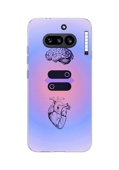 Nothing Phone 4a Uyumlu Mantık Ve Duygu Temalı Baskılı Silikon Kılıf