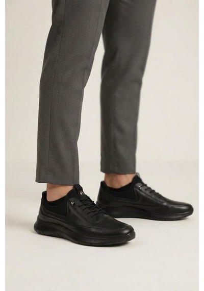 Pierre Cardin 43-2550 Hakiki Deri Erkek Casual Günlük Ayakkabı Siyah