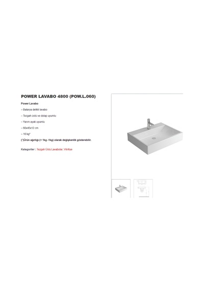 Newarc Power Lavabo 4800 Pow.l060