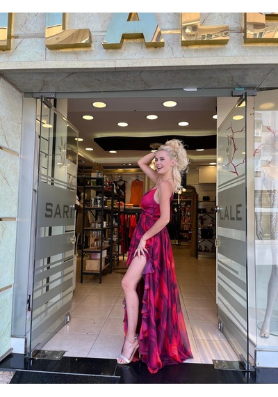 Elbise Empırme Katkat Evafashion Fuşya