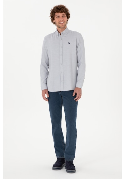 U.s. Polo Assn. Erkek Gri Gömlek Desenli 50316639-vr024 Gri