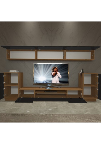 Decoraktiv Trendstyle 9 Mdf Tv Ünitesi Tv Sehpası Ceviz - Siyah