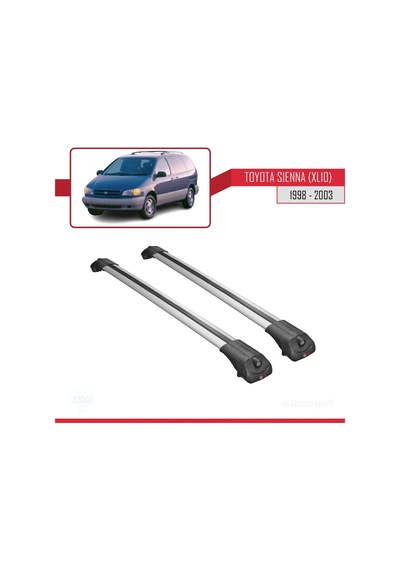 Toyota Sienna Xl10 1998-2003 Arası İle Uyumlu Ace-1 Ara Atkı Tavan Barı Gri