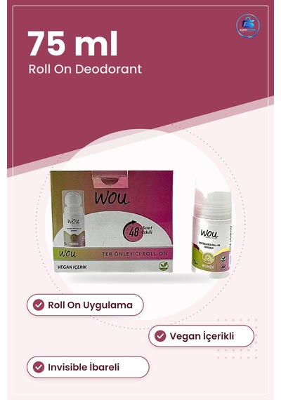 Ter Önleyici Roll On Deodorant 75 Ml Kadın İçin 48 Saat Etkili Ve