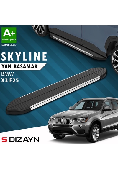 S-dizayn Bmw X3 F25 Skyline Krom Yan Basamak 193 Cm 2010-2017 A+ Kalite
