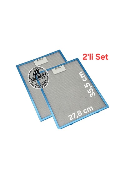 Vinola 27,8x35,5 Cm Davlumbaz Alüminyum Filtre 2399488839 - 2'li Set