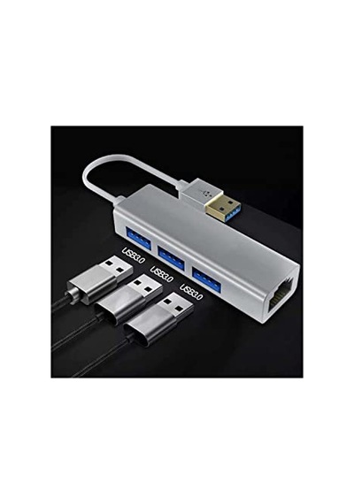 3 Bağlantı Noktalı Usb3.0 To 3usb3.0 10 100 Mbps Ethernet Kablolu Çevirici