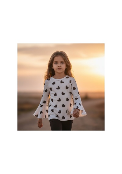 Fesshera Kids Kız Çocuk Sweatshirt Uzun Kollu Fitilli Kalp Desenli İspanyol Kol Kesimli Pamuklu Kışlık Sweatshirt Bej Fesshera Kids Kız Çocuk Sweatshirt Uzun Kollu Fitilli Kalp Desenli İspanyol Kol Kesimli Pamuklu Kışlık Sweatshirt Bej