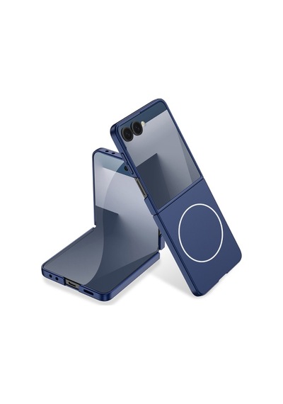 Lexroo Galaxy Z Flip 7 Wireless Şarj Özellikli Kıpta Mag Safe İnce Kılıf - Lacivert