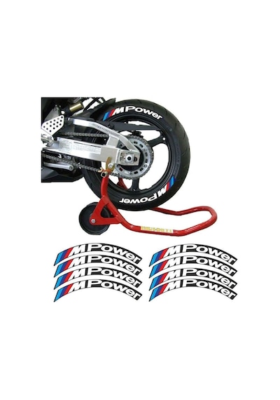 M Power Motosiklet 3d Lastik Yanak Yazısı