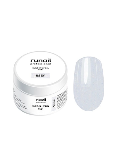 Runail Professional Protez Tırnak Jeli Uv Builder Gel Yki Silver Effect 15gr. 8559