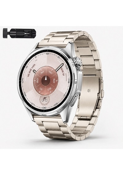 Huawei Watch Gt6 46mm İle Uyumlu Katlanır Klipsli Paslanmaz Çelik Saat Kordonu